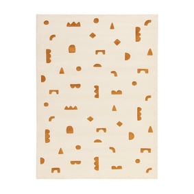 Vloerkleed kinderkamer - Lux Geo Wit/Terra - product