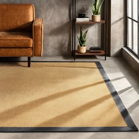 Sisal vloerkleed - Tulum Border Antraciet