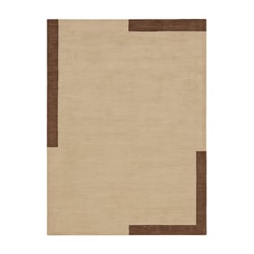Wollen vloerkleed - Valencia Border Beige/Bruin - product