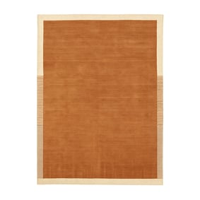 Wollen vloerkleed - Valencia Border Terra/Creme - product