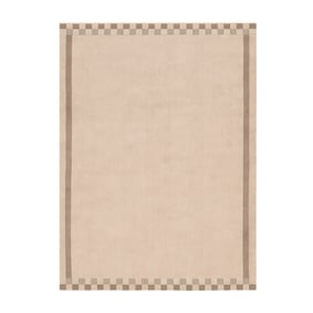 Wollen vloerkleed - Valencia Border Taupe/Grijs - product