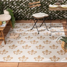 Jute buitenkleed - Como Royal Creme/Beige 
