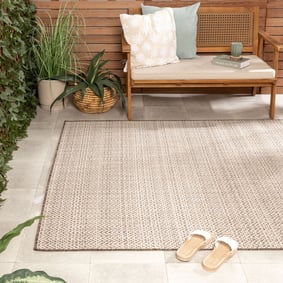 Jute buitenkleed - Nusa Lines Bruin 