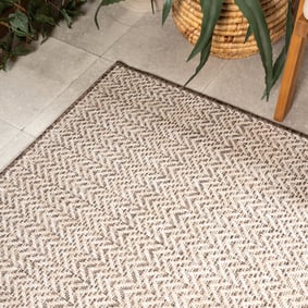 Jute buitenkleed - Nusa Lines Bruin  - product