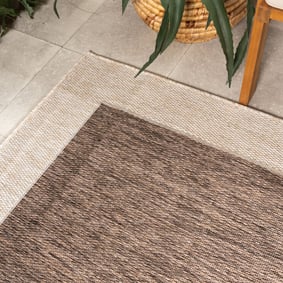 Jute buitenkleed - Nusa Border Bruin/Beige - product