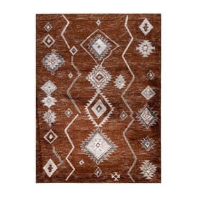 Berber vloerkleed - Blend Aztec Roestbruin - product