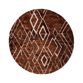 Rond Berber vloerkleed - Blend Diamond Roestbruin - product