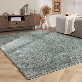 Hoogpolig vloerkleed - Wish Blauw/Groen