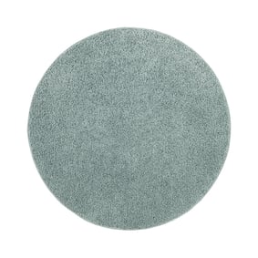 Rond Hoogpolig vloerkleed - Wish Blauw/Groen - product