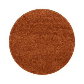 Rond Hoogpolig vloerkleed - Wish Terracotta - sfeer