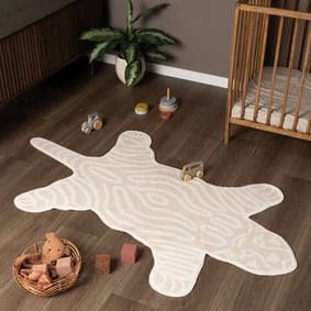 Wasbaar kindervloerkleed - Raf Tijger Creme 