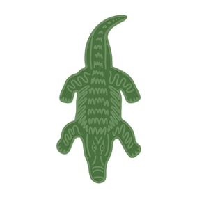 Wasbaar kindervloerkleed - Raf Croco Groen - product