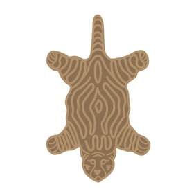 Wasbaar kindervloerkleed - Raf Tijger Taupe  - product