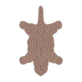Wasbaar kindervloerkleed - Raf Tijger Bruin  - product