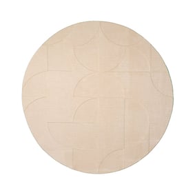 Rond Scandinavisch vloerkleed - Charm Circles Beige - product