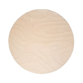 Rond Scandinavisch vloerkleed - Charm Shapes Beige - sfeer