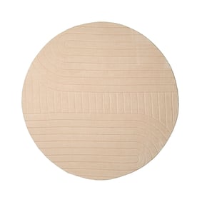 Rond Scandinavisch vloerkleed - Charm Arches Beige - sfeer