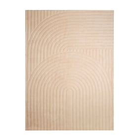 Scandinavisch vloerkleed - Charm Curves Beige - sfeer