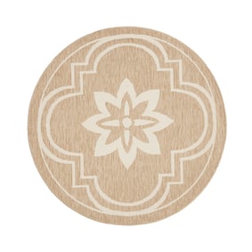 Rond buitenkleed - Isla Medaillon Beige/Wit - product