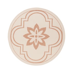 Buitenkleed - Isla Medaillon Wit/Roze - product
