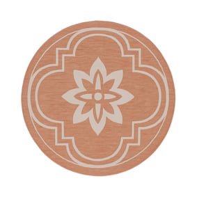 Buitenkleed - Isla Medaillon Roze/Wit - product