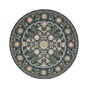 Rond vintage vloerkleed - Bibi Medaillon Blauw - product