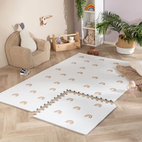 Foam puzzelmat - Alfie Rainbow Wit