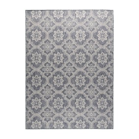 Buitenkleed - Rio Flower Blauw - product