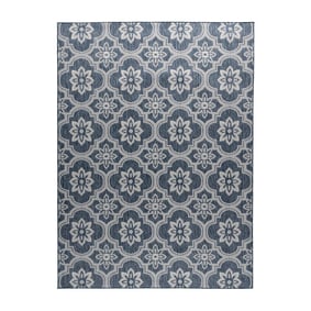 Buitenkleed - Rio Flower Donkerblauw - product