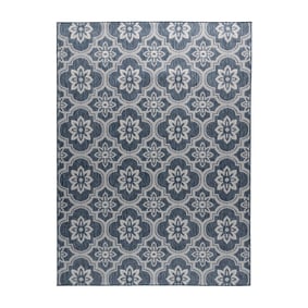 Buitenkleed - Rio Flower Blauw - sfeer