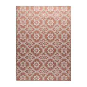 Buitenkleed - Rio Flower Roze - sfeer