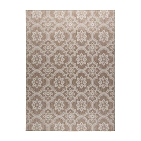 Buitenkleed - Rio Flower Beige - sfeer