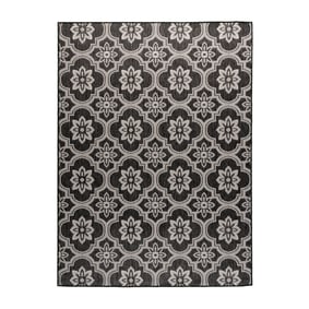 Buitenkleed - Rio Flower Zwart - product