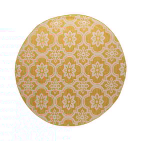 Rond buitenkleed - Rio Flower Geel - product