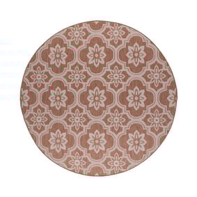 Rond buitenkleed - Rio Flower Roze - product