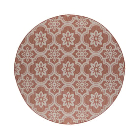 Rond buitenkleed - Rio Flower Roze - sfeer