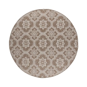 Rond buitenkleed - Rio Flower Beige - product