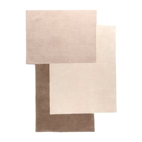 Wollen abstract vloerkleed - Jules Creme/Taupe - product