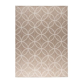 Geometrisch buitenkleed - Faro Ripple Beige - product