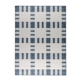 Geometrisch buitenkleed - Faro Tiles Blauw  - product