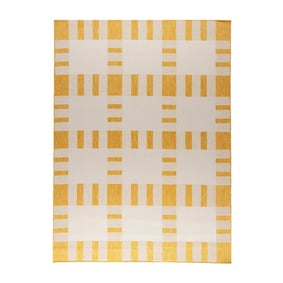 Geometrisch buitenkleed - Faro Tiles Geel  - product