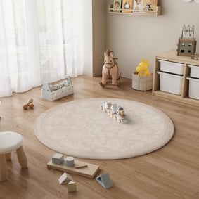 Rond wasbaar speelkleed - Flo Beige