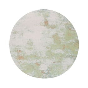 Rond abstract vloerkleed - Candice Mint - product