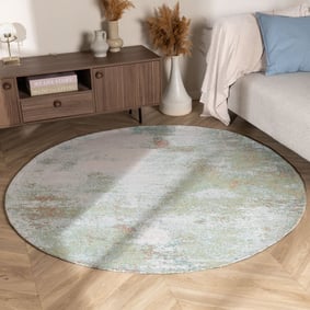 Rond abstract vloerkleed - Candice Mint