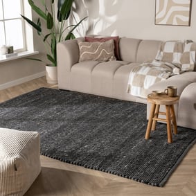 Wollen vloerkleed - Feline Antraciet/Gemeleerd