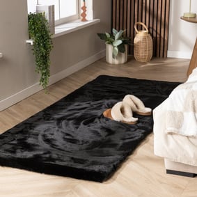 Zachte Hoogpolige loper - Comfy Supreme Zwart