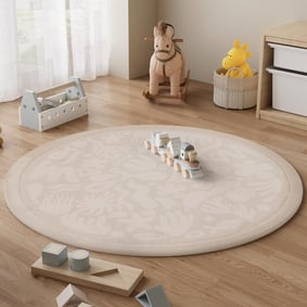 Rond wasbaar speelkleed - Flo Beige