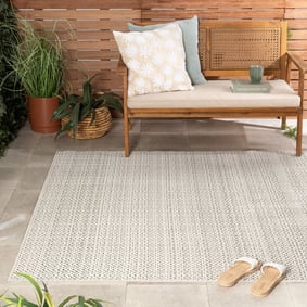 Jute buitenkleed - Nusa Lines Creme/Groen 