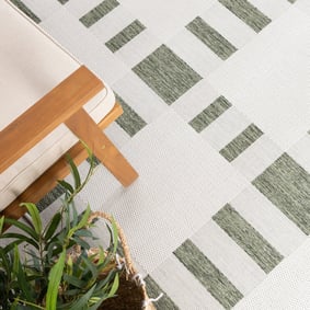 Geometrisch buitenkleed - Faro Tiles Groen - product