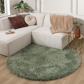 Rond Shaggy vloerkleed - Blaze Groen